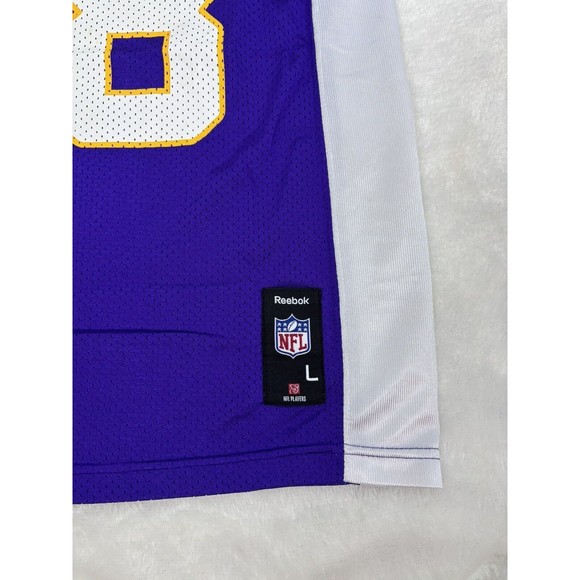 Adrian Peterson MINNESOTA VIKINGS Jersey Youth Large 14-16 #28 L Purple REEBOK - Picture 2 of 9